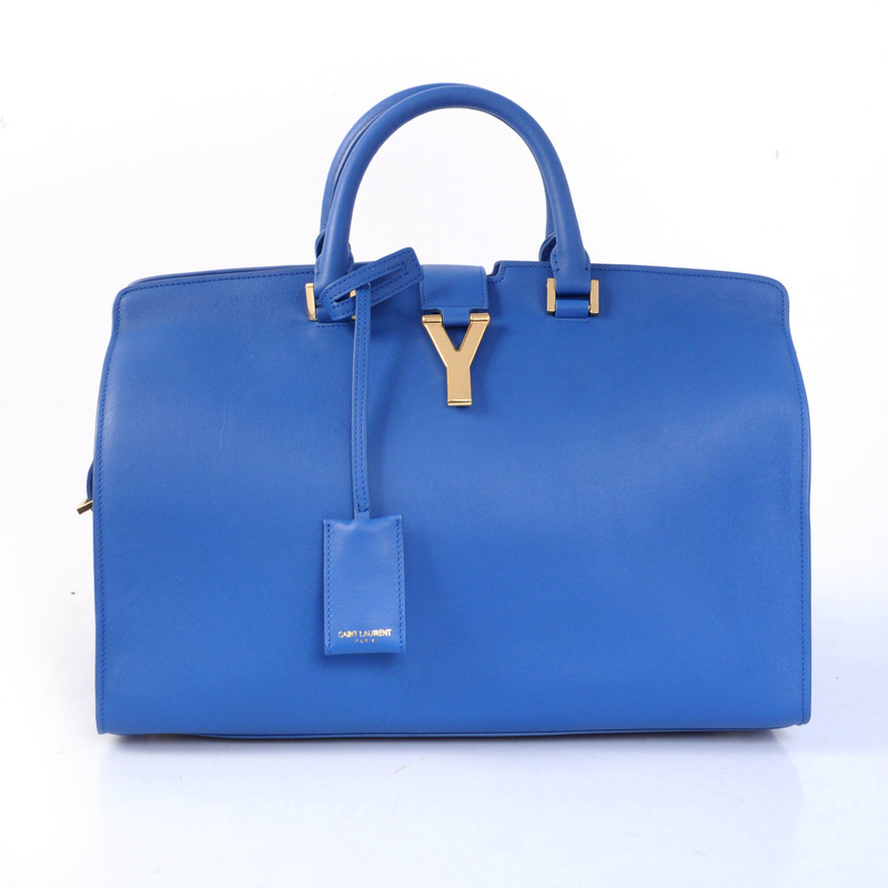 8837 Yves Saint Laurent 2013 Media Cabas Chyc Bag 8337 Blu